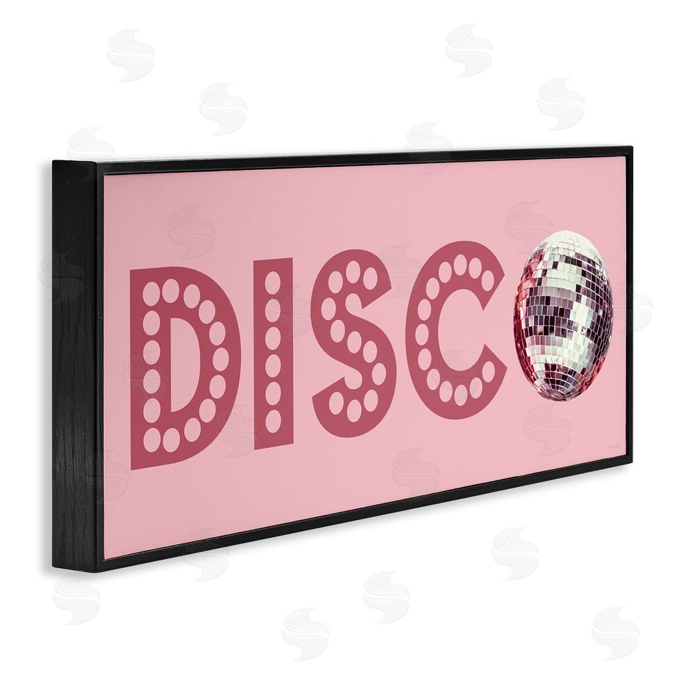 Cindy Jacobs Dotted Disco Sign Black Framed Giclee Wall Art Print