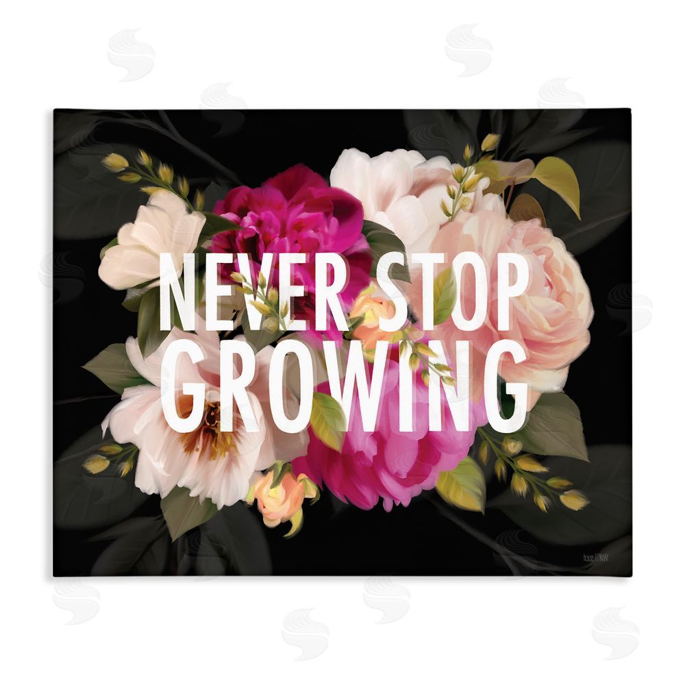 House Fenway Never Stop Growing Blooms Stretched Canvas Wall Art Print
