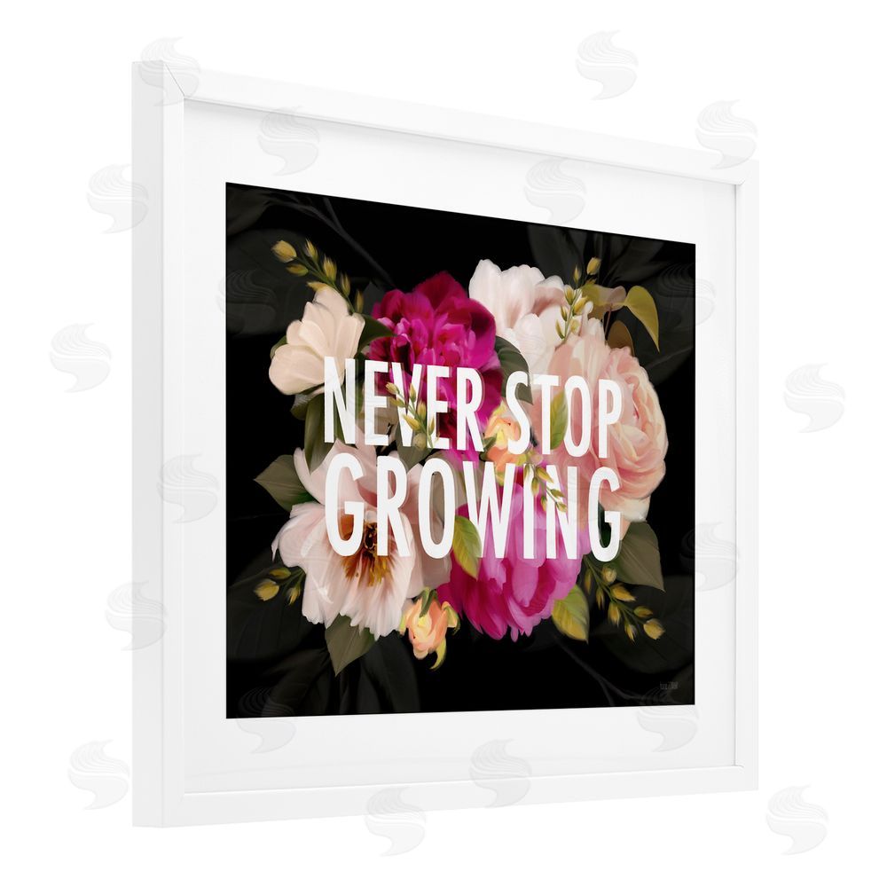 House Fenway Never Stop Growing Blooms White Framed Print Under Glass Wall Art
