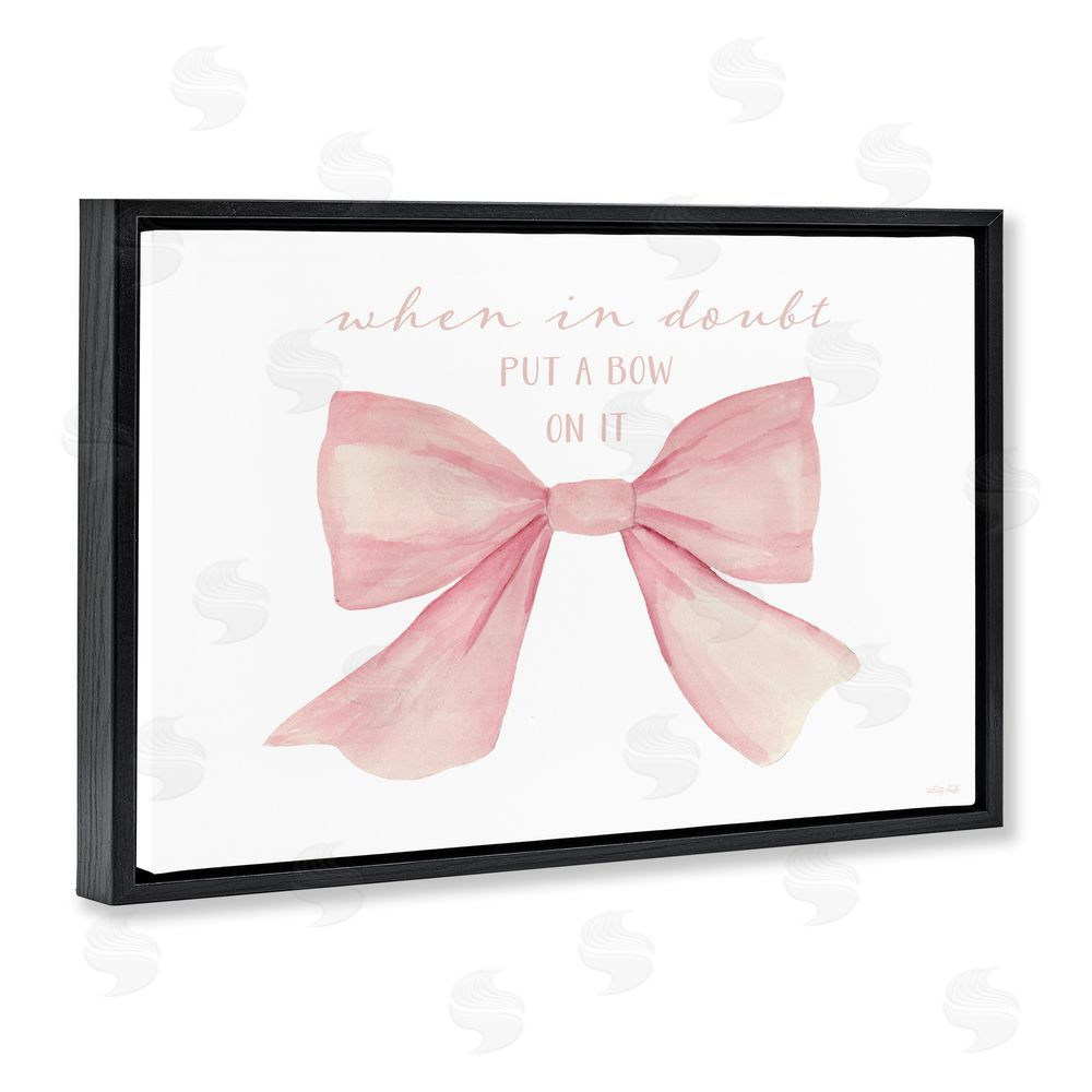 Cindy Jacobs Put A Bow On It Black Floating Frame Canvas Wall Art Print