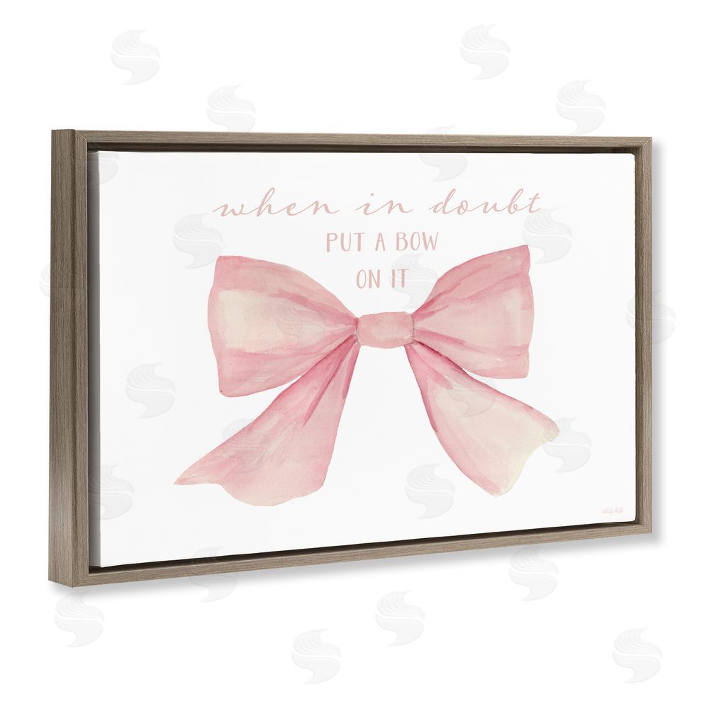 Cindy Jacobs Put A Bow On It Brown Floating Frame Canvas Wall Art Print