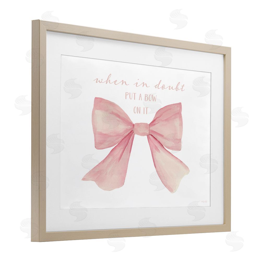 Cindy Jacobs Put A Bow On It Brown Framed Print Under Glass Wall Art