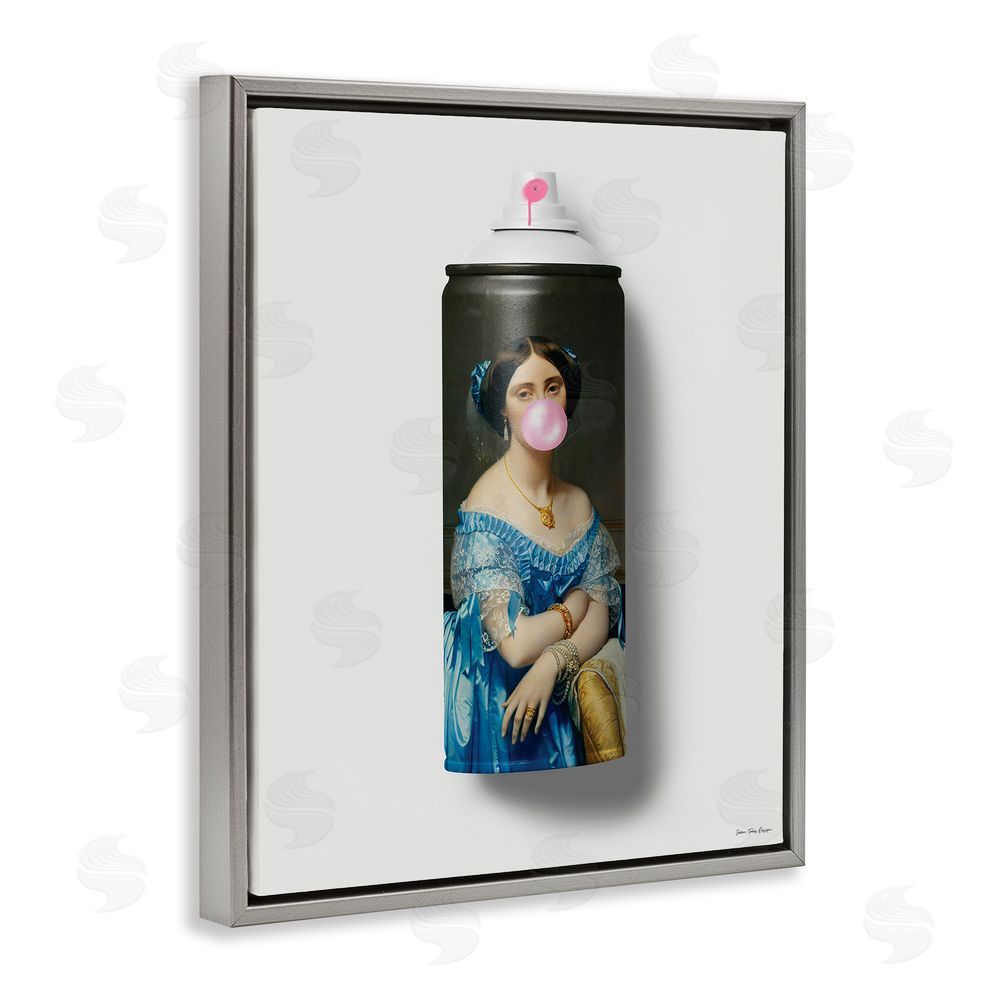 Seven Trees Design The Birth Of Modernity Gray Floating Frame Canvas Wall Art Print