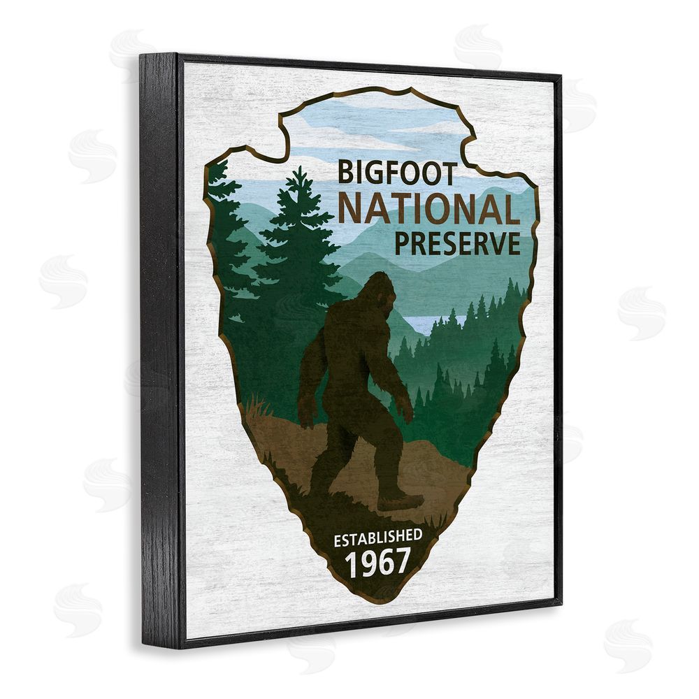 Lauren Rader Bigfoot Natural Preserve Black Framed Giclee Wall Art Print