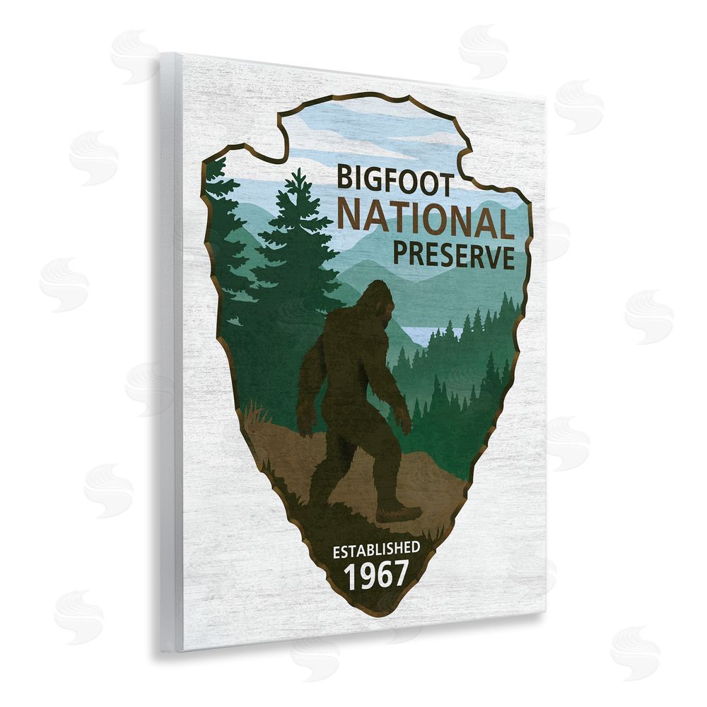 Lauren Rader Bigfoot Natural Preserve Wooden Wall Plaque Art Print