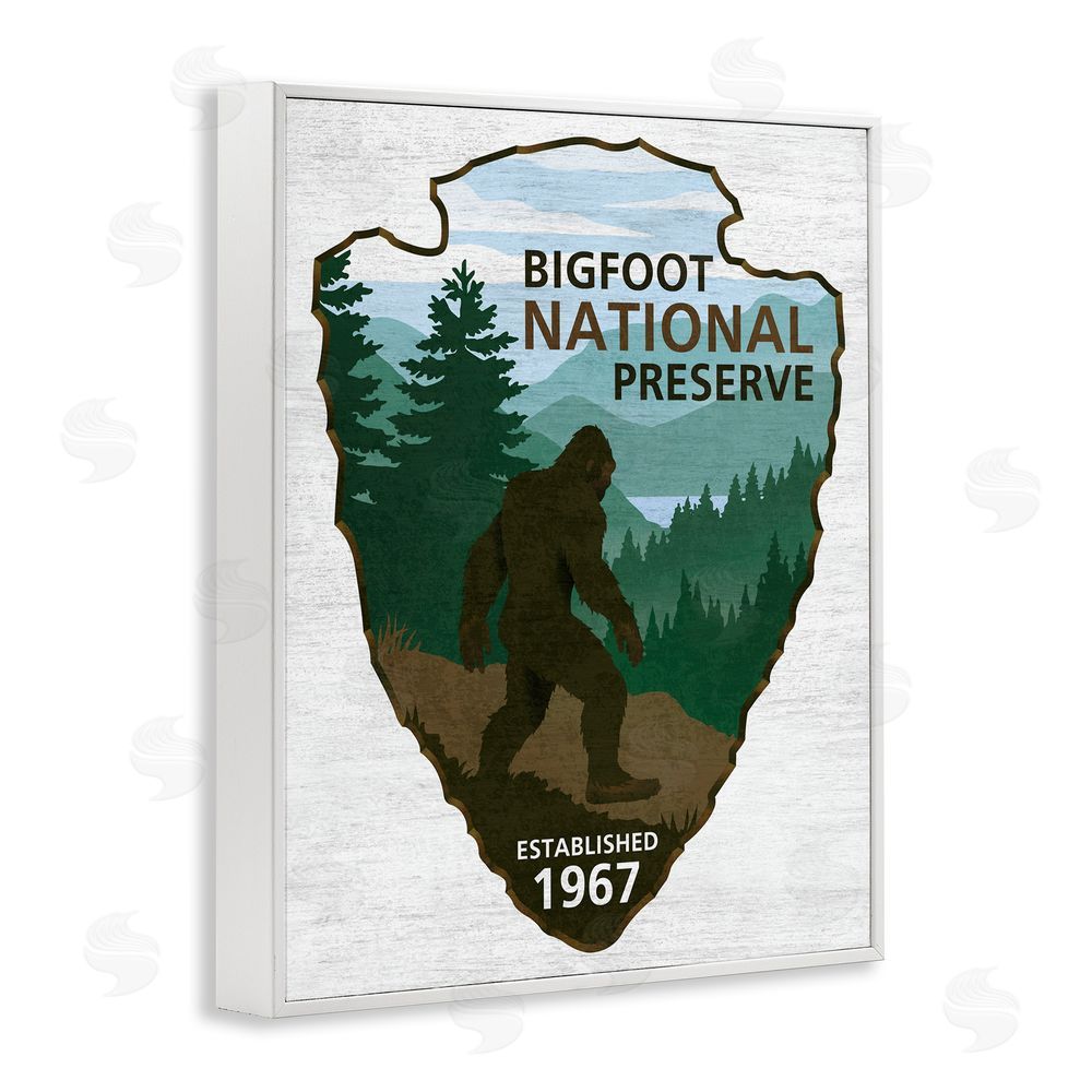 Lauren Rader Bigfoot Natural Preserve White Framed Giclee Wall Art Print