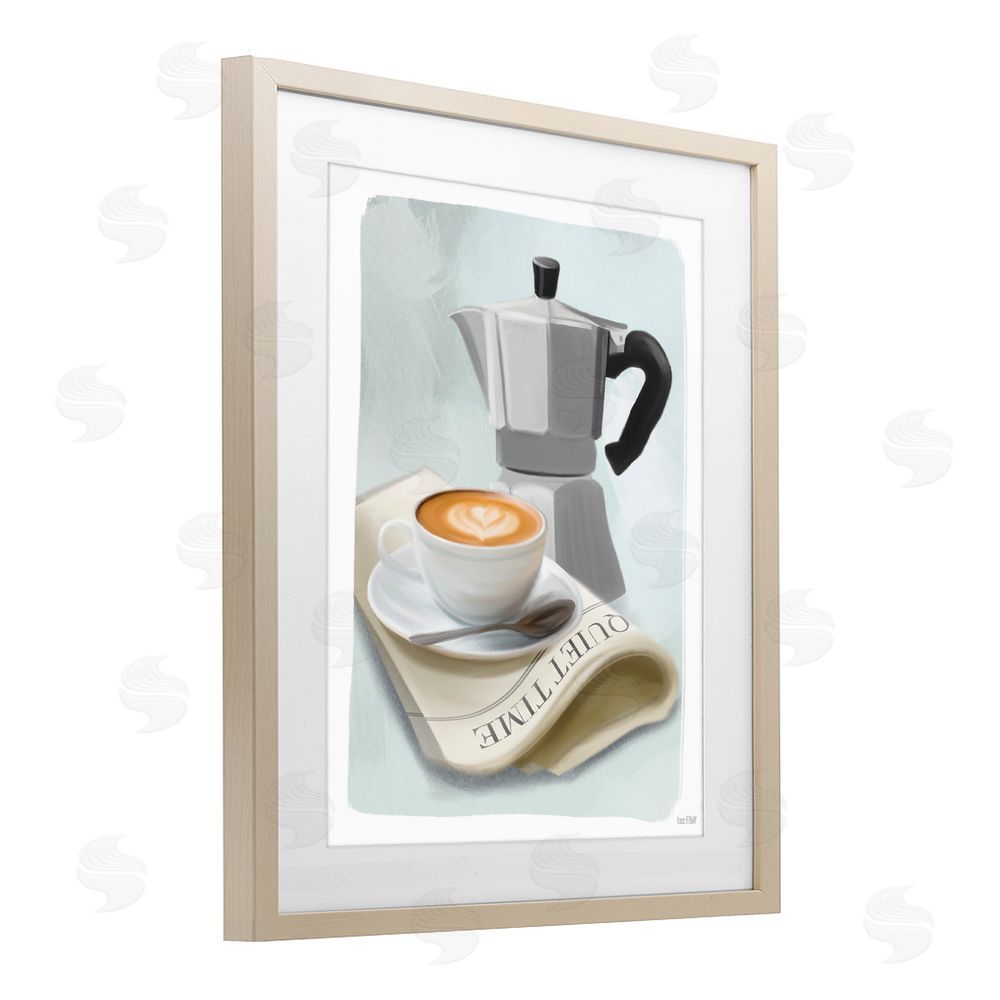House Fenway Quiet Time Moka Coffee Brown Framed Print Under Glass Wall Art