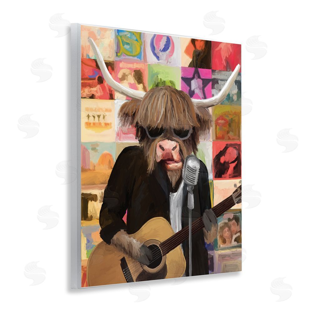 Kamdon Kreations Moo Records And Vinyls Wooden Wall Plaque Art Print