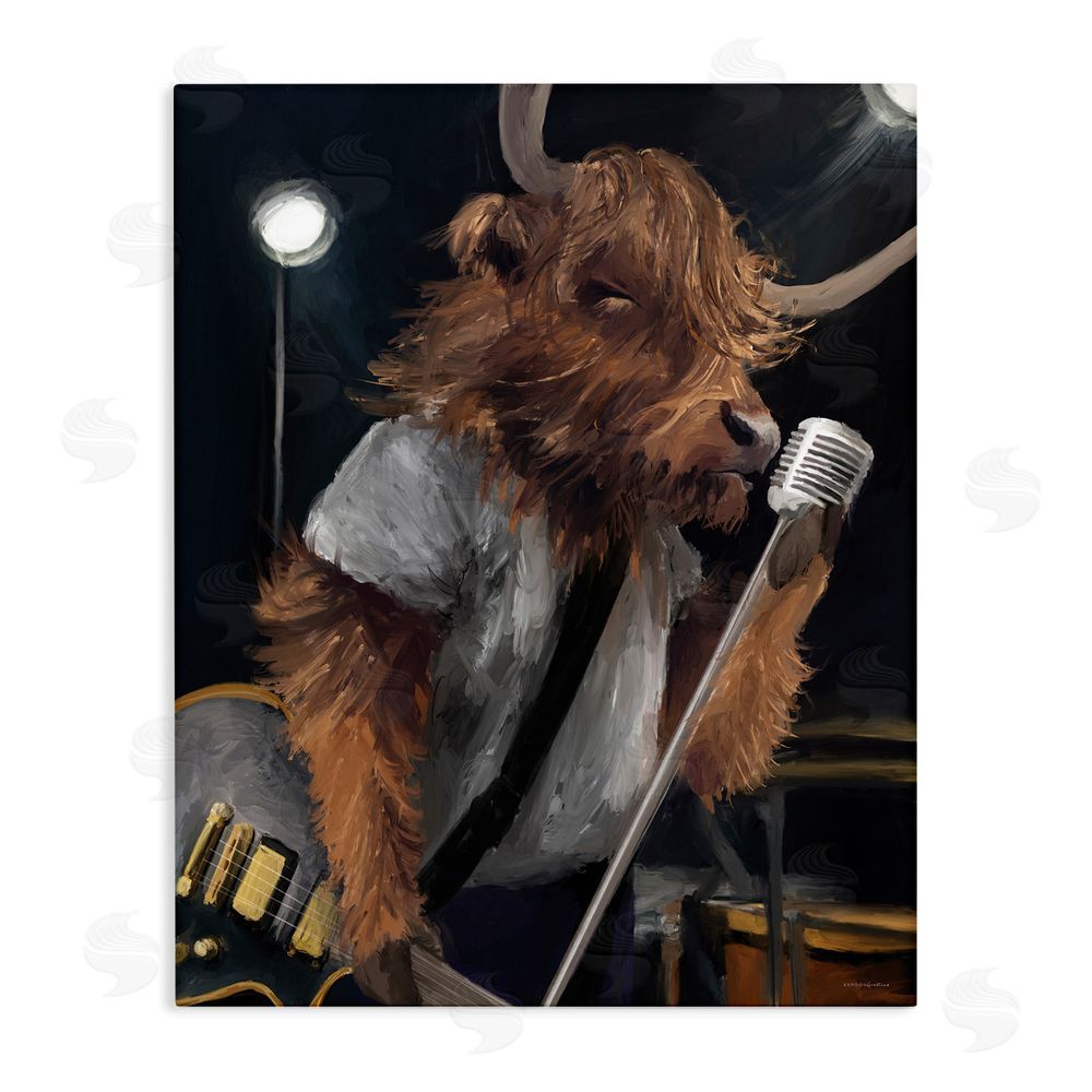 Kamdon Kreations The Highland Anthem Musician Stretched Canvas Wall Art Print