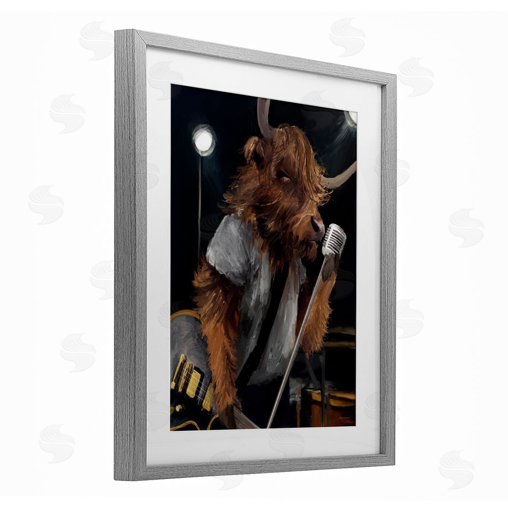 Kamdon Kreations The Highland Anthem Musician Gray Framed Print Under Glass Wall Art