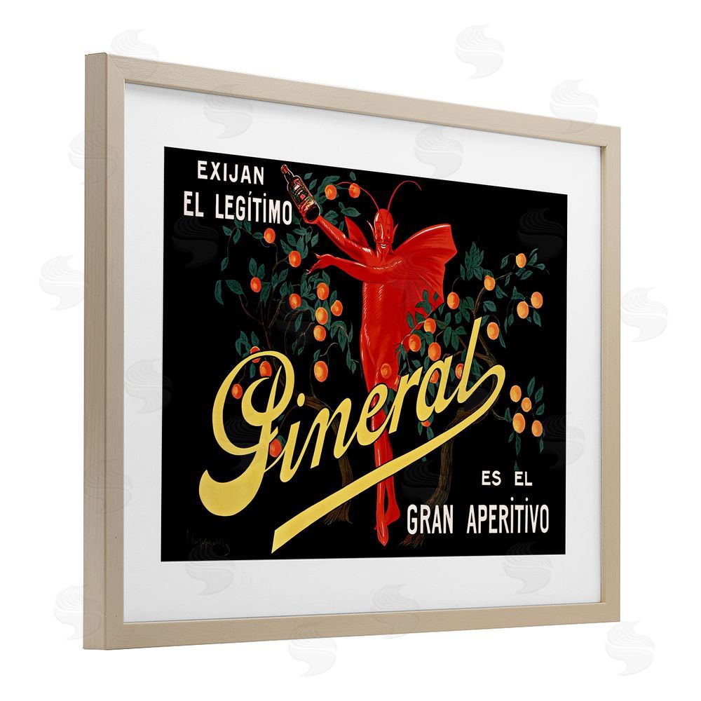 Leonetto Cappiello Aperitif Poster with Character Brown Framed Print Under Glass Wall Art