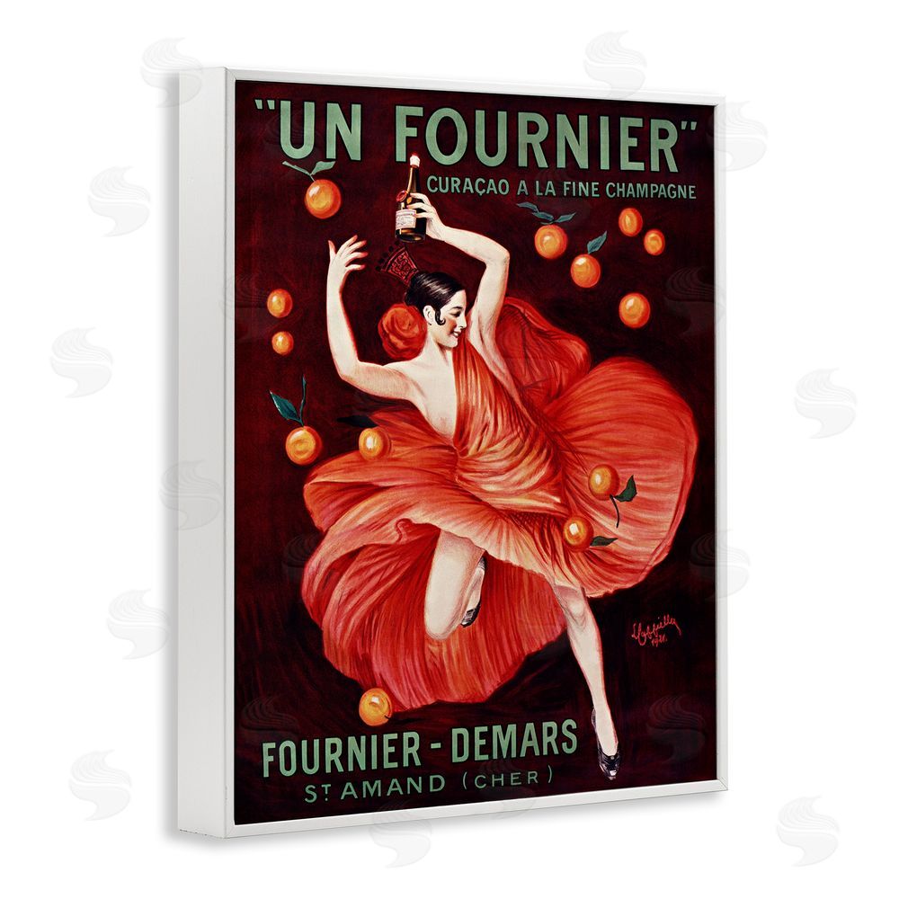 Leonetto Cappiello Vintage Champagne Dancer in Red White Framed Giclee Wall Art Print