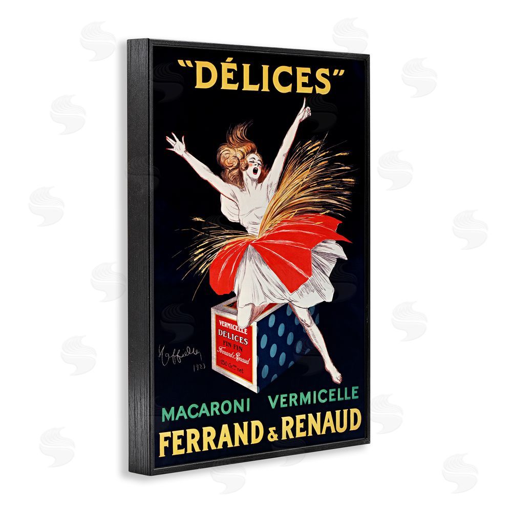 Leonetto Cappiello Vintage Dancer Food Advertisement Black Framed Giclee Wall Art Print