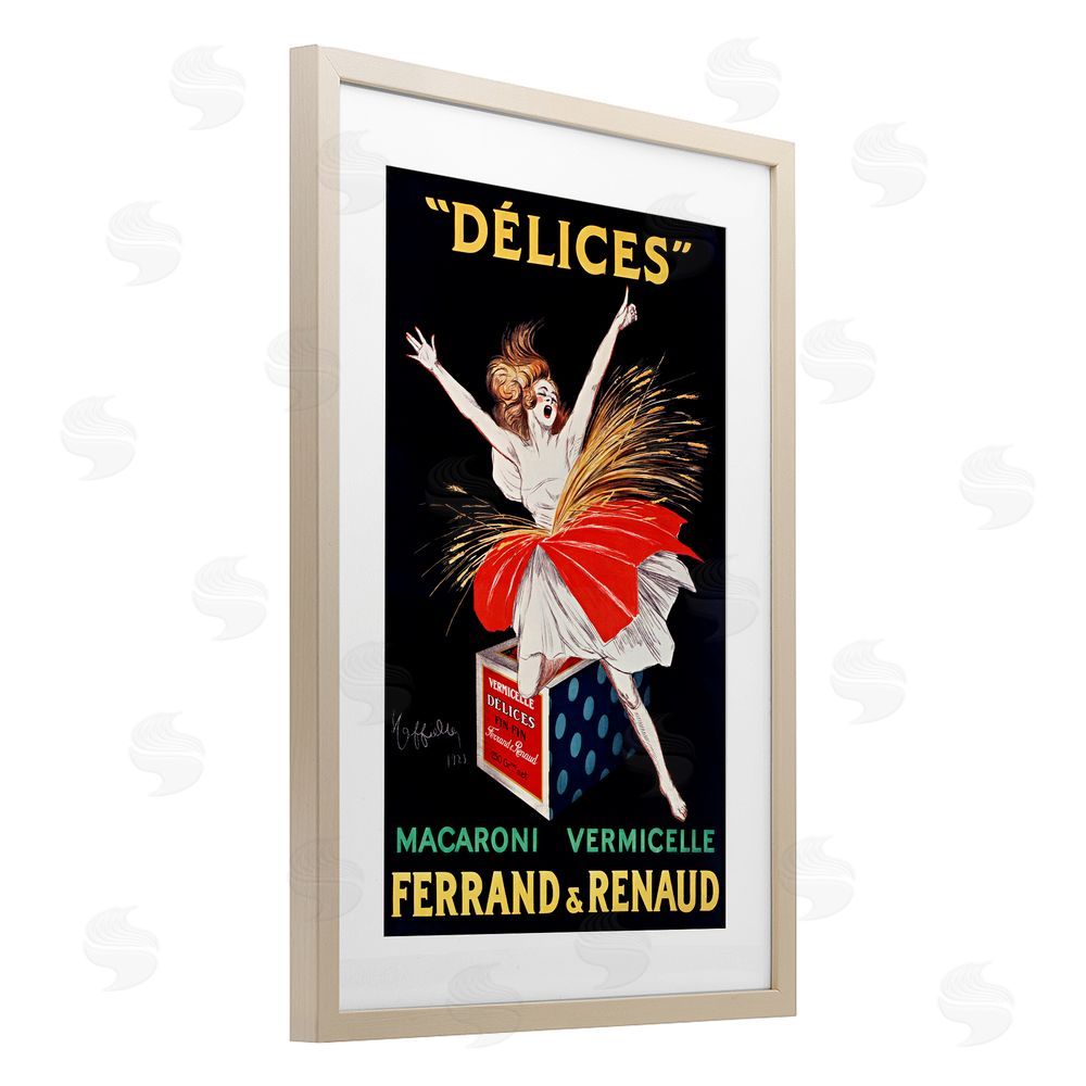 Leonetto Cappiello Vintage Dancer Food Advertisement Brown Framed Print Under Glass Wall Art