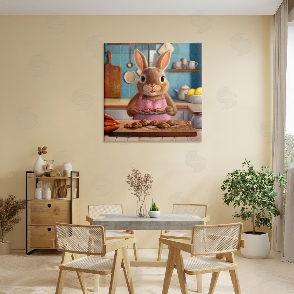 Lucia Heffernan Mrs. Bunny Bakewell Stretched Canvas Wall Art in Room