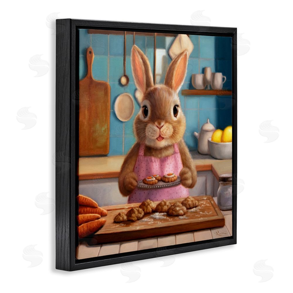 Lucia Heffernan Mrs. Bunny Bakewell Black Floating Frame Canvas Wall Art