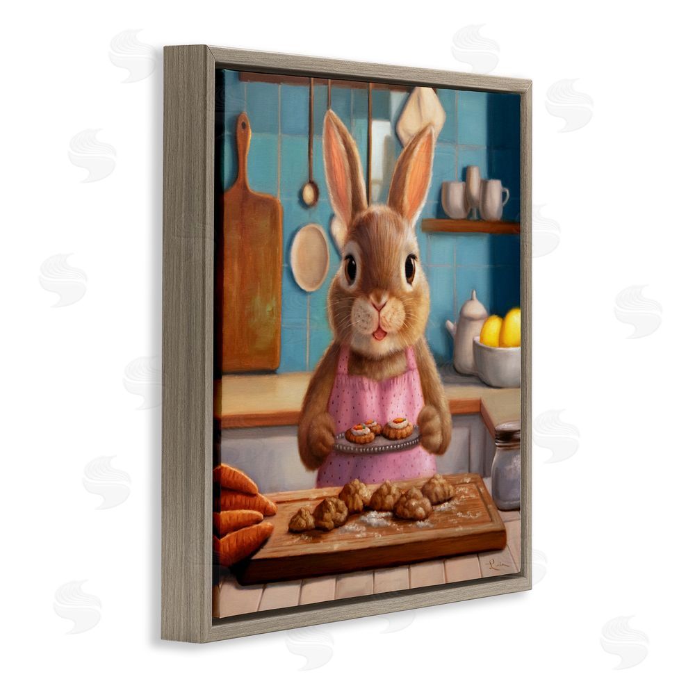 Lucia Heffernan Mrs. Bunny Bakewell Brown Floating Frame Canvas Wall Art