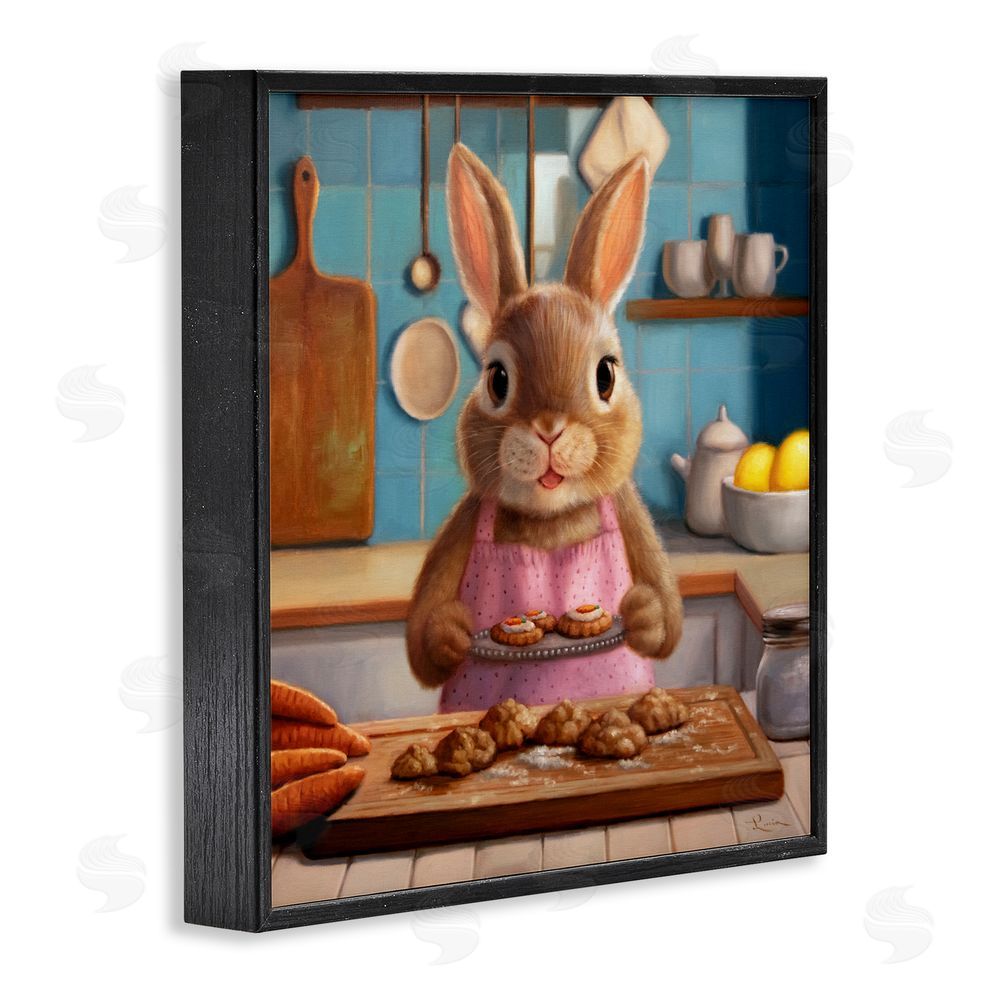 Lucia Heffernan Mrs. Bunny Bakewell Blacked Framed Giclee Wall Art Print