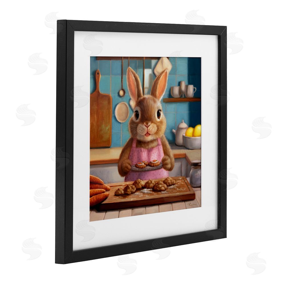 Lucia Heffernan Mrs. Bunny Bakewell Black Framed Print Under Glass with Mat Wall Art