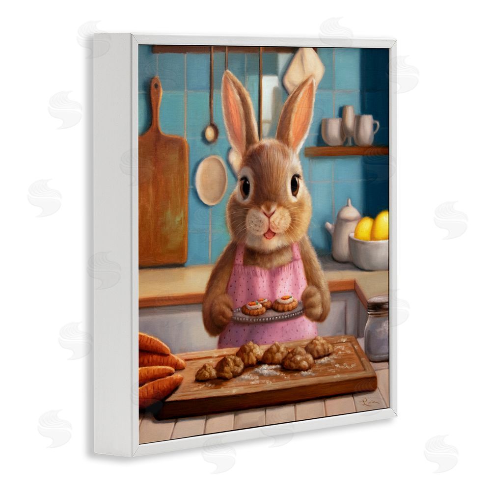 Lucia Heffernan Mrs. Bunny Bakewell White Framed Giclee Wall Art Print