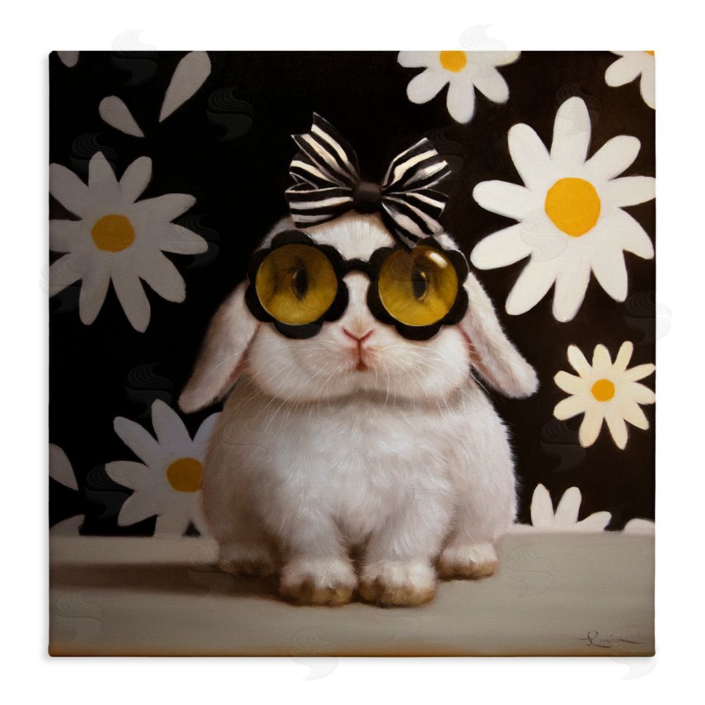 Lucia Heffernan Boopsie Daisy Bunny Stretched Canvas Wall Art Print