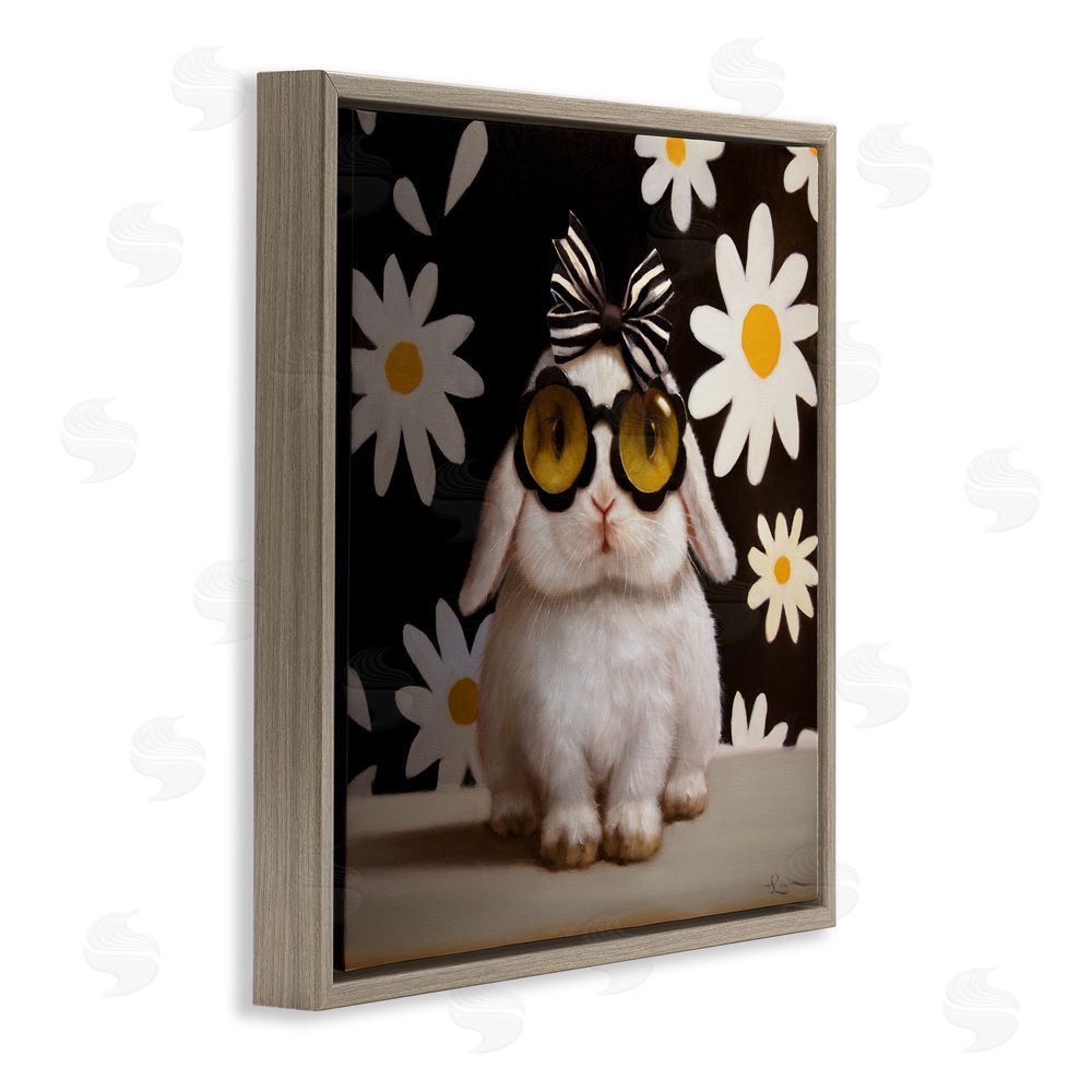 Lucia Heffernan Boopsie Daisy Bunny Brown Floating Frame Canvas Wall Art Print