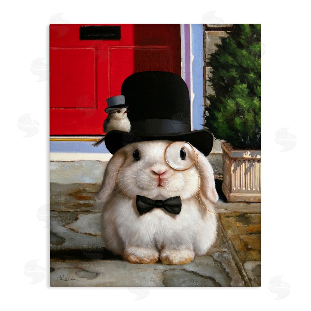 Lucia Heffernan Lord Bunbury Rabbit Stretched Canvas Wall Art Print