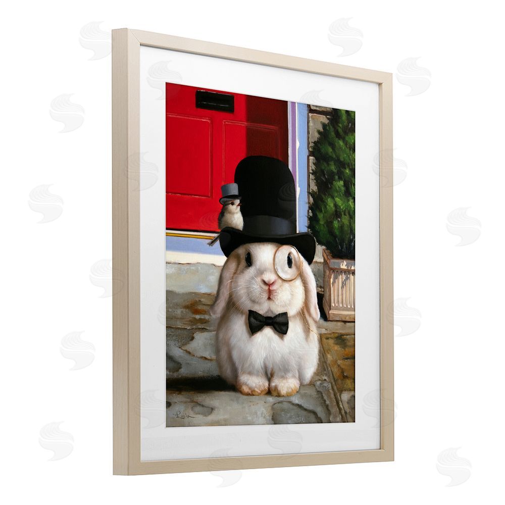 Lucia Heffernan Lord Bunbury Rabbit Brown Framed Print Under Glass Wall Art