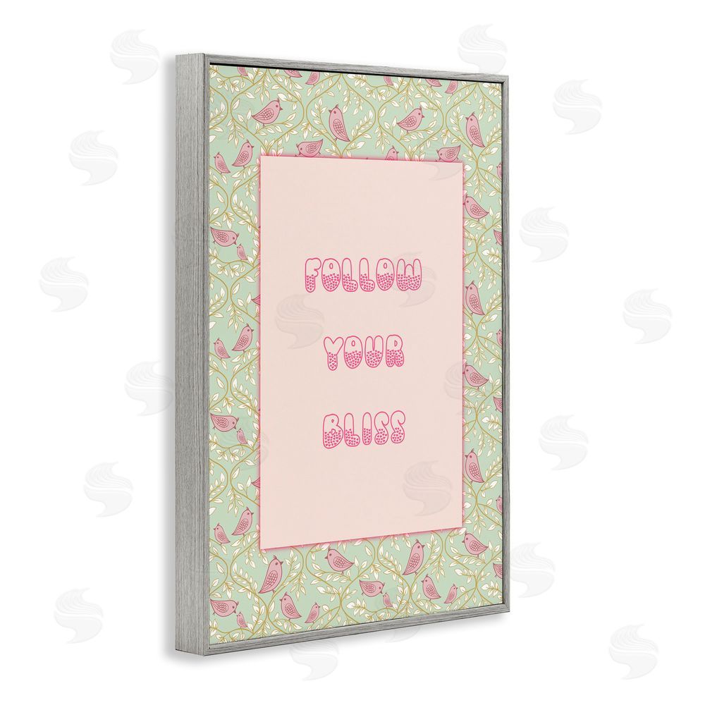 Pooja Dave Follow Your Bliss Gray Framed Giclee Wall Art Print