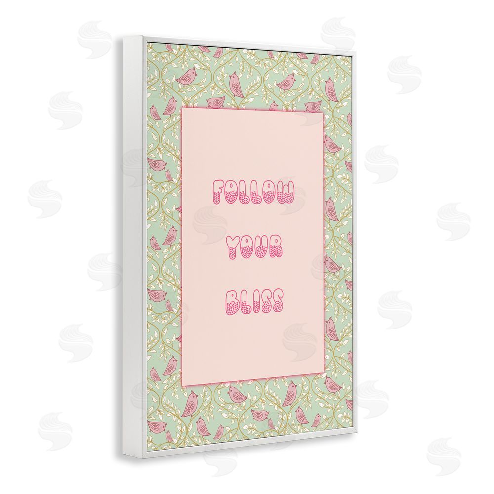 Pooja Dave Follow Your Bliss White Framed Giclee Wall Art Print