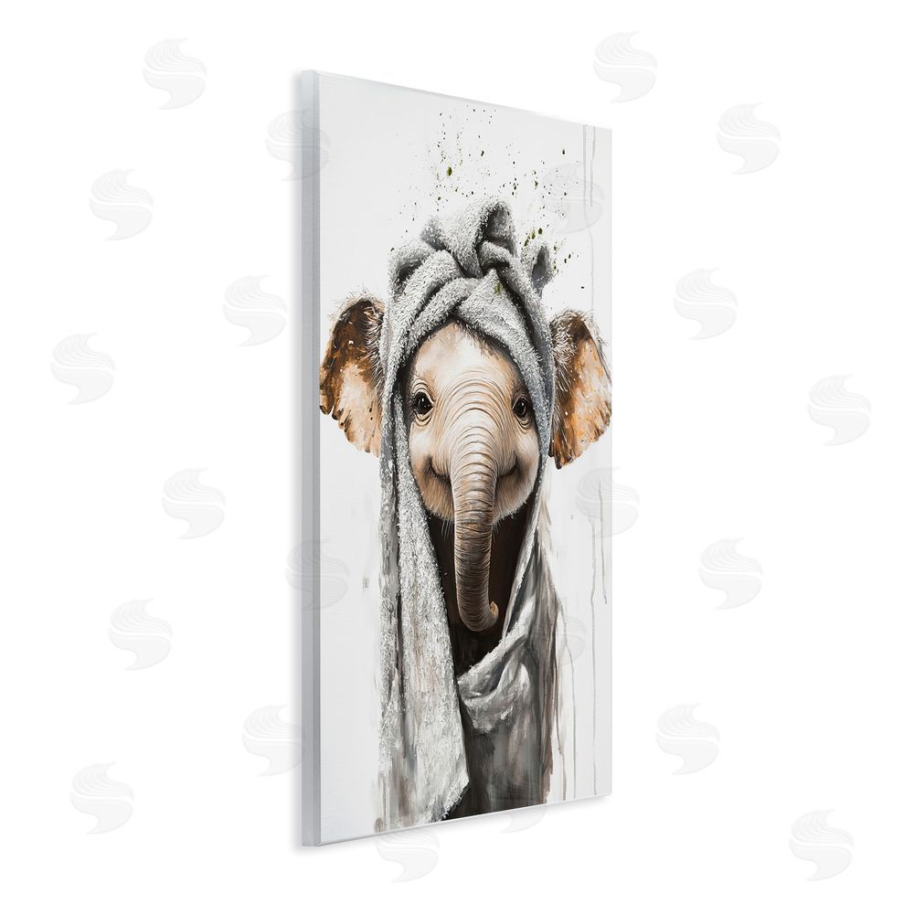 Tina LeCour Squeaky Clean Elephant Wall Plaque Art Print