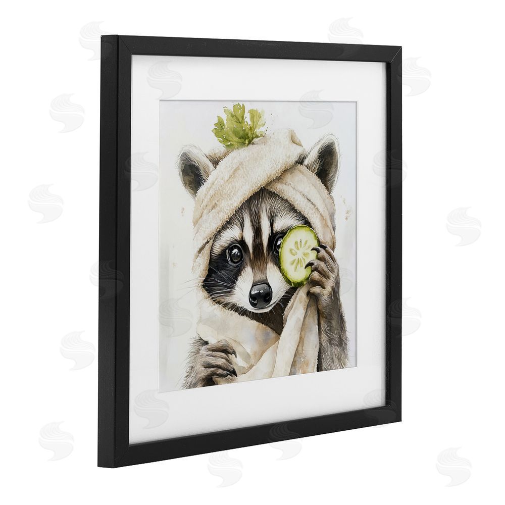 Tina LeCour Time To Depuff Self Care Black Framed Print Under Glass Wall Art