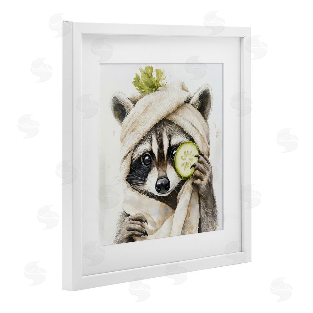 Tina LeCour Time To Depuff Self Care White Framed Print Under Glass Wall Art