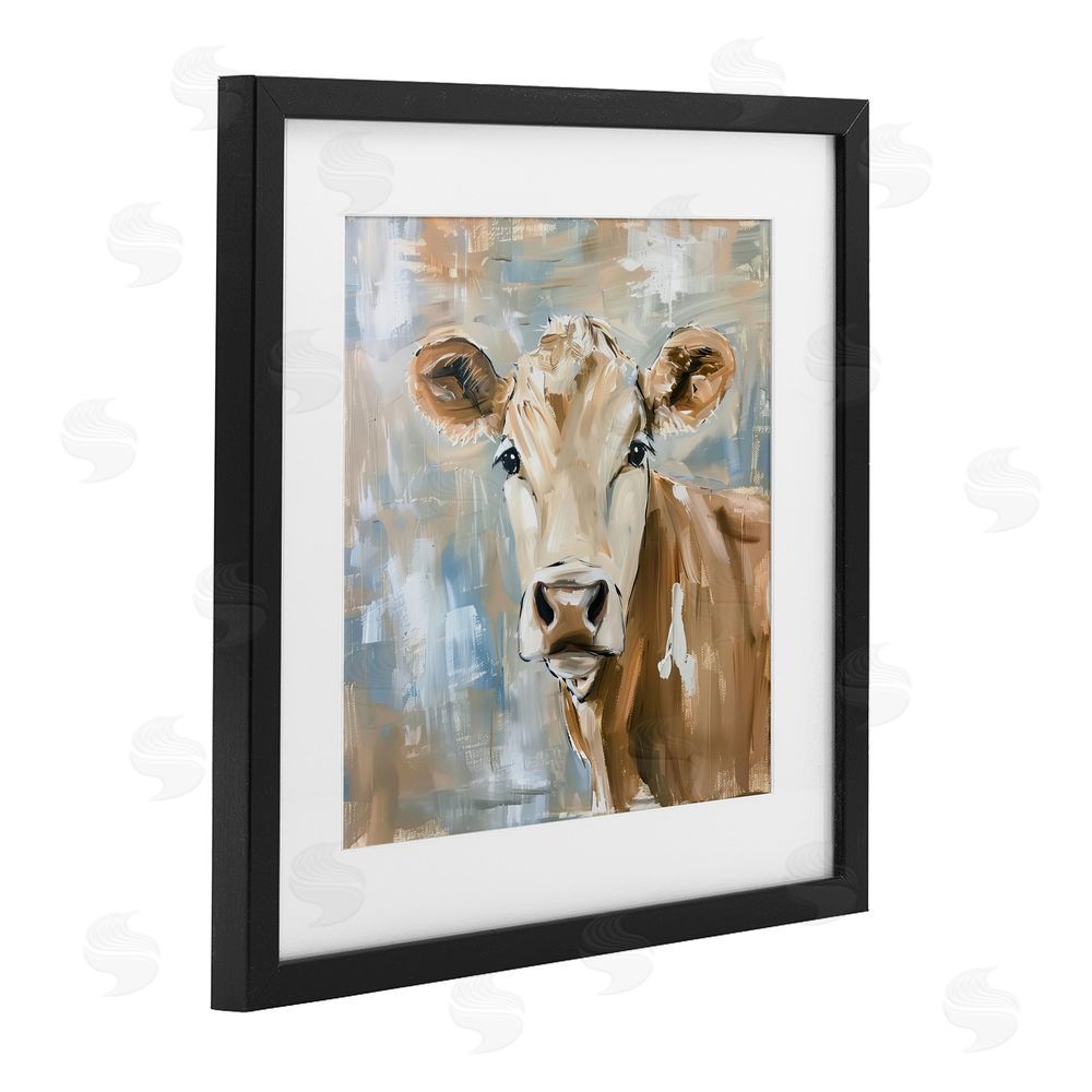 Tina LeCour The Brown Cow Abstract Black Framed Print Under Glass Wall Art