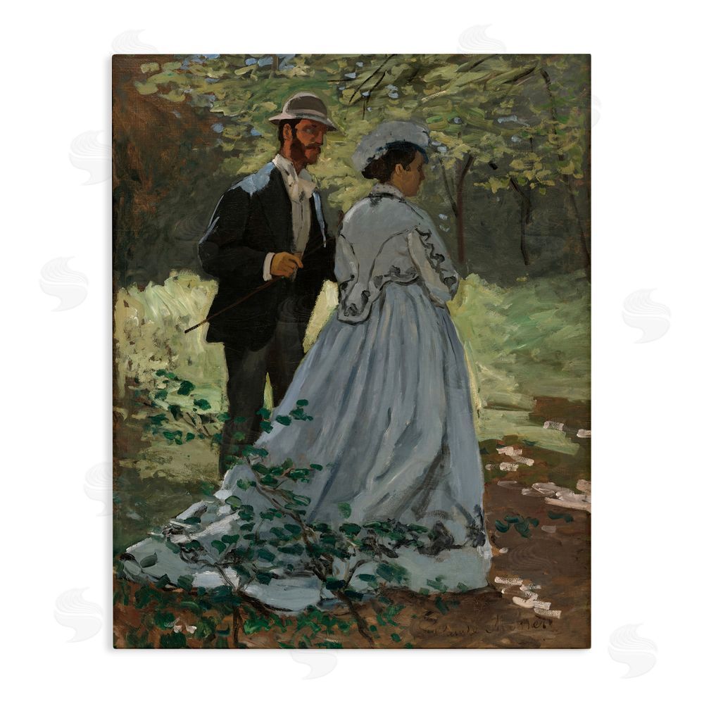 Tina LeCour Bazille & Camille in Nature Stretched Canvas Wall Art Print