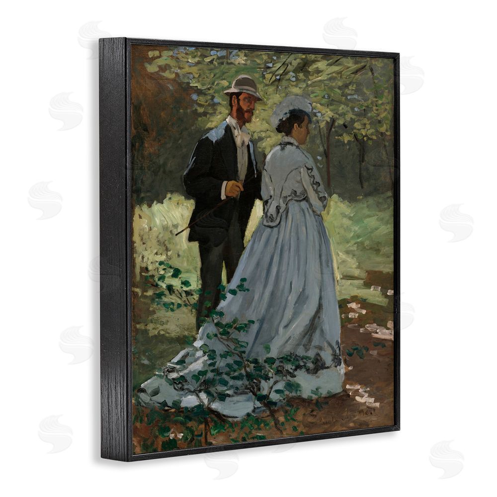 Tina LeCour Bazille & Camille in Nature Black Framed Giclee Wall Art Print