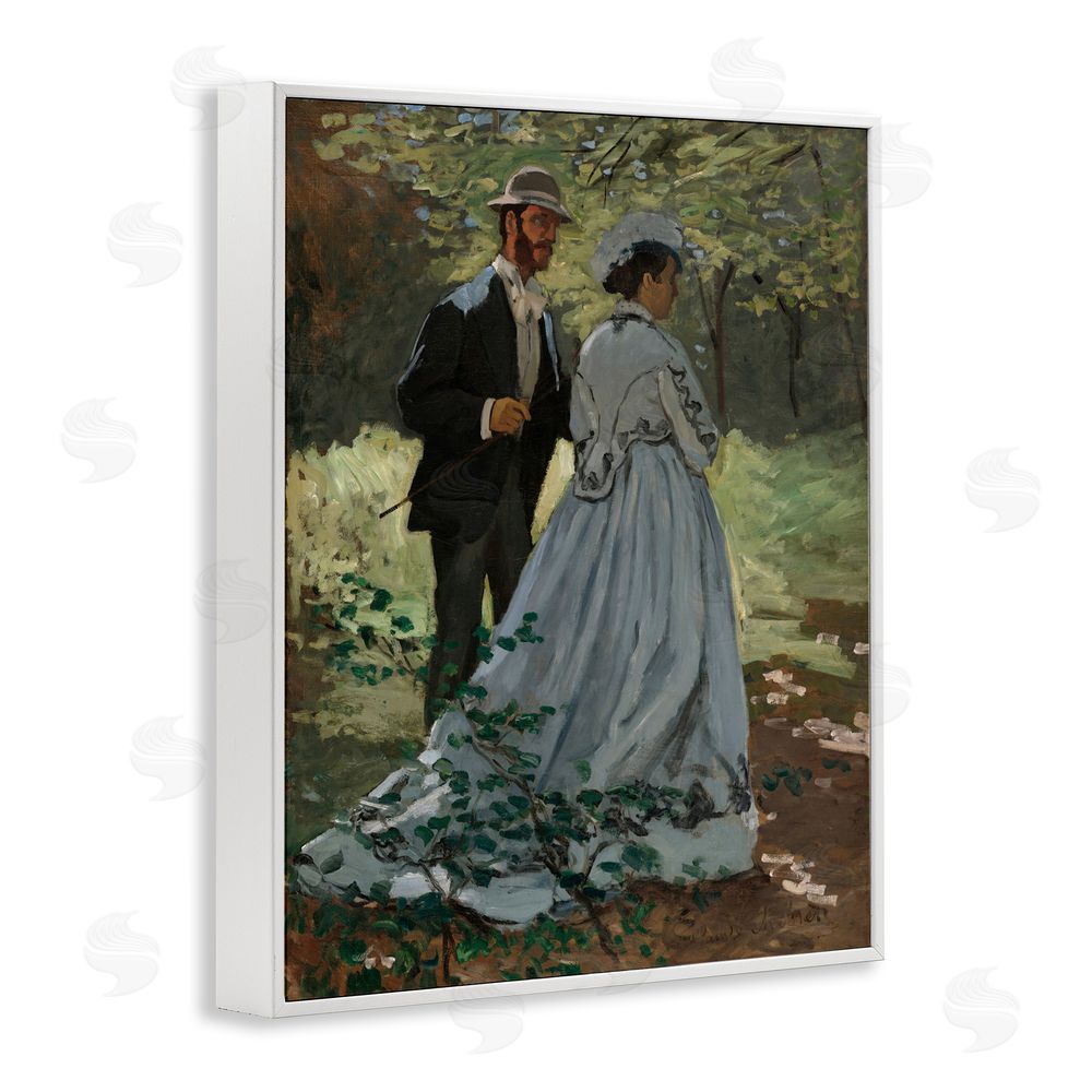 Tina LeCour Bazille & Camille in Nature White Framed Giclee Wall Art Print