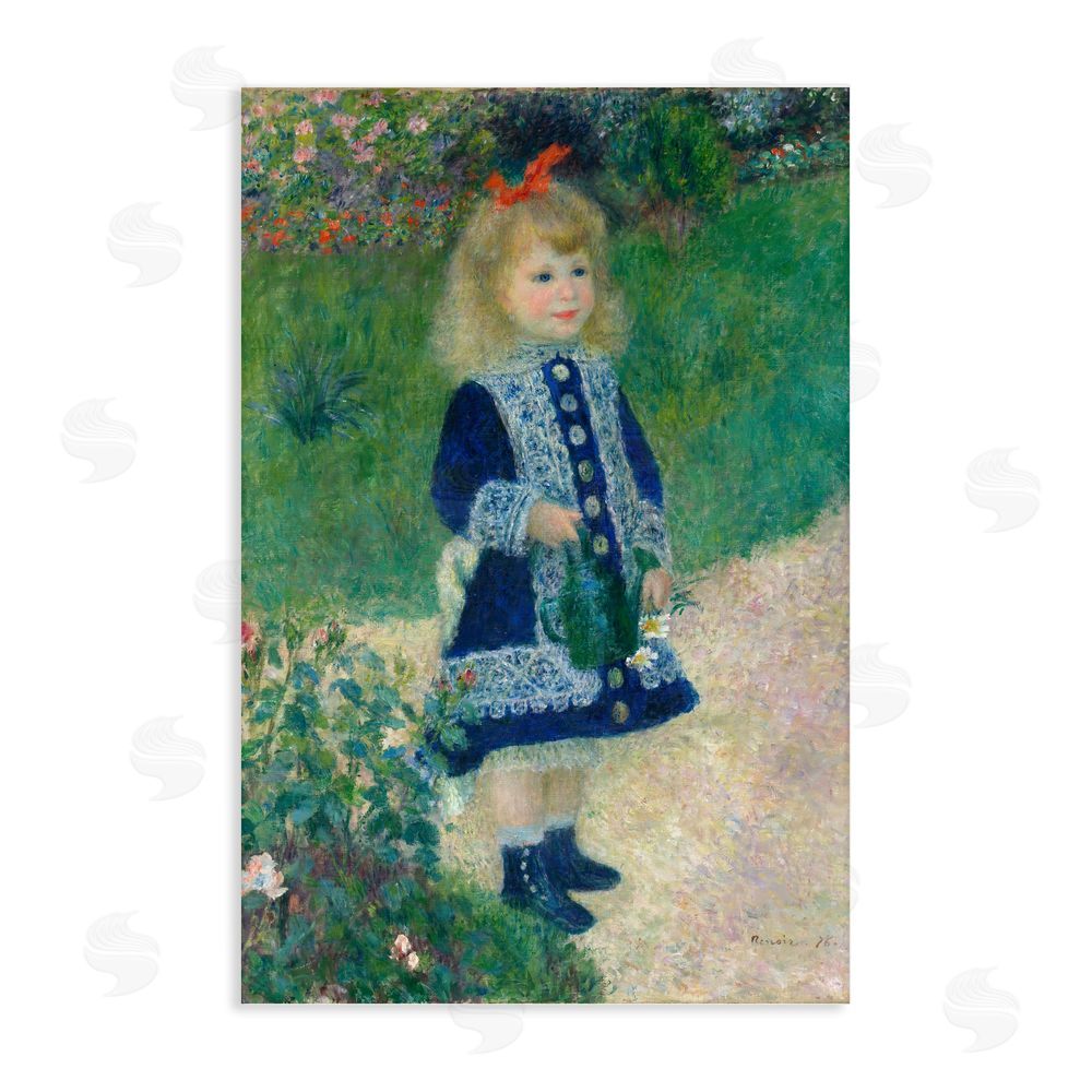 Tina LeCour Girl With Watering Can Stretched Canvas Wall Art
