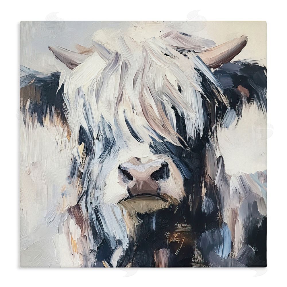 Tina LeCour Scruffy Little Highland Stretched Canvas Wall Art Print