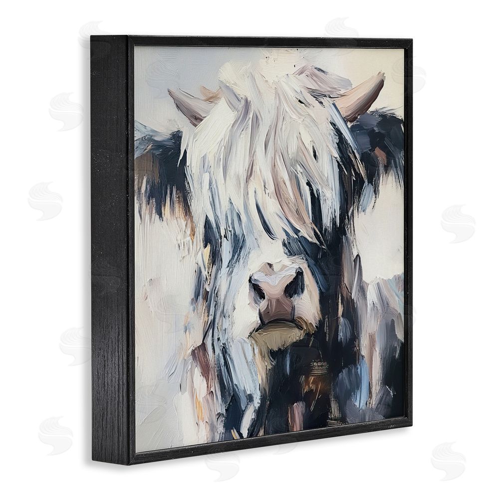 Tina LeCour Scruffy Little Highland Black Framed Giclee Wall Art Print