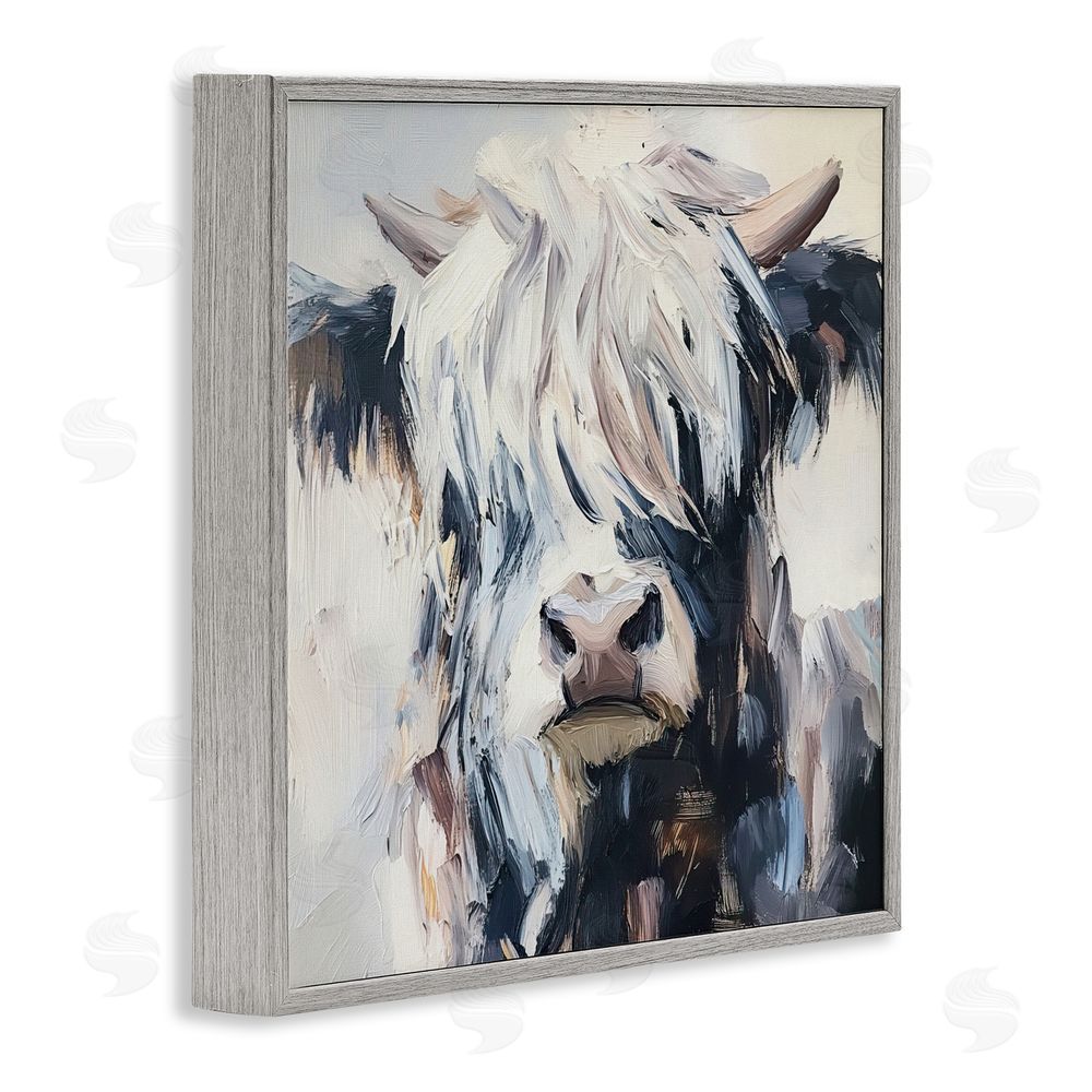 Tina LeCour Scruffy Little Highland Gray Framed Giclee Wall Art Print