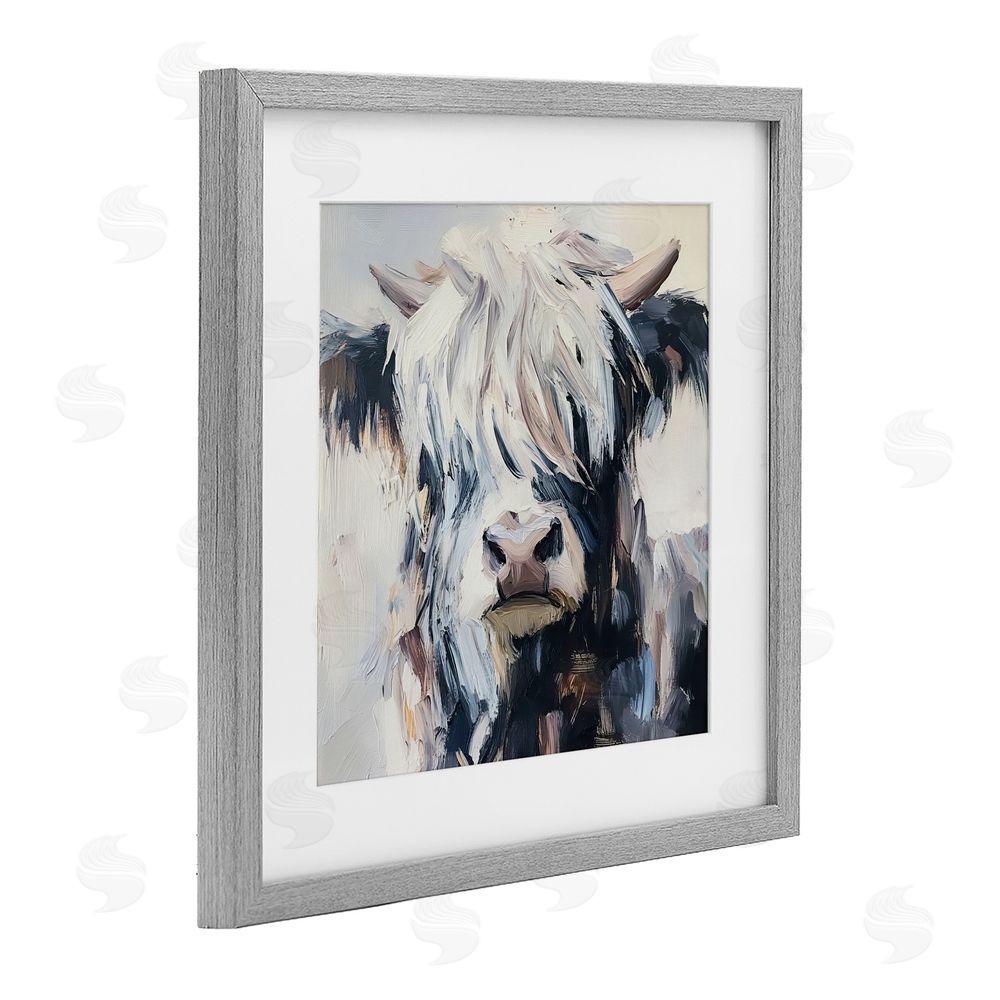 Tina LeCour Scruffy Little Highland Gray Framed Print Under Glass Wall Art