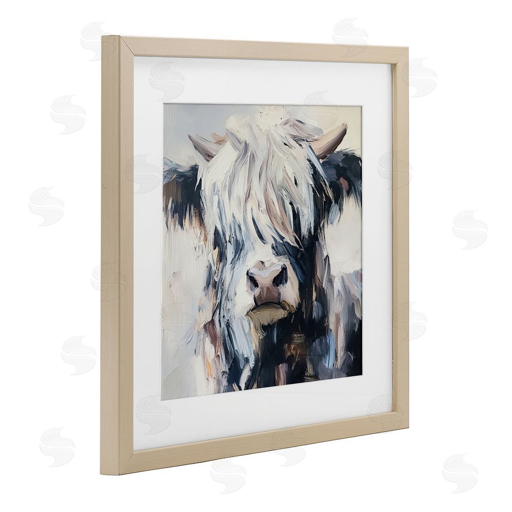 Tina LeCour Scruffy Little Highland Brown Framed Print Under Glass Wall Art