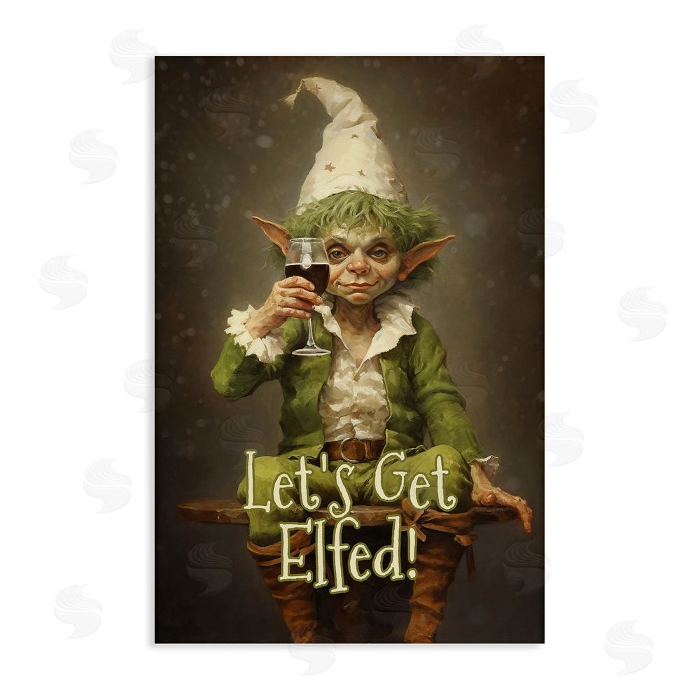Tina LeCour Let's Get Elfed Stretched Canvas Wall Art