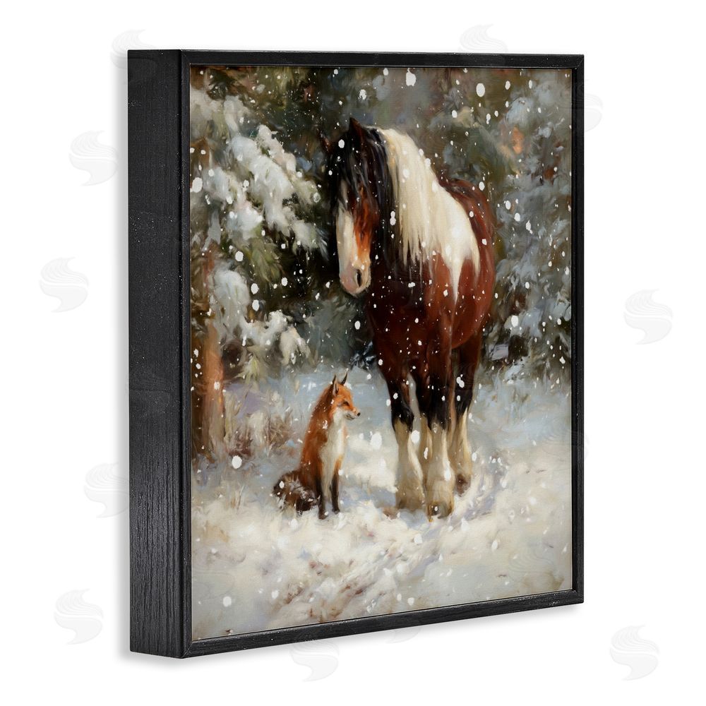 Tina LeCour The Horse & The Fox Black Framed Giclee Wall Art Print