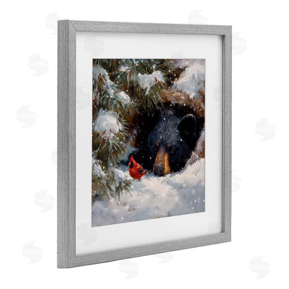 Tina LeCour Warm Watch From The Den Gray Framed Print Under Glass Wall Art