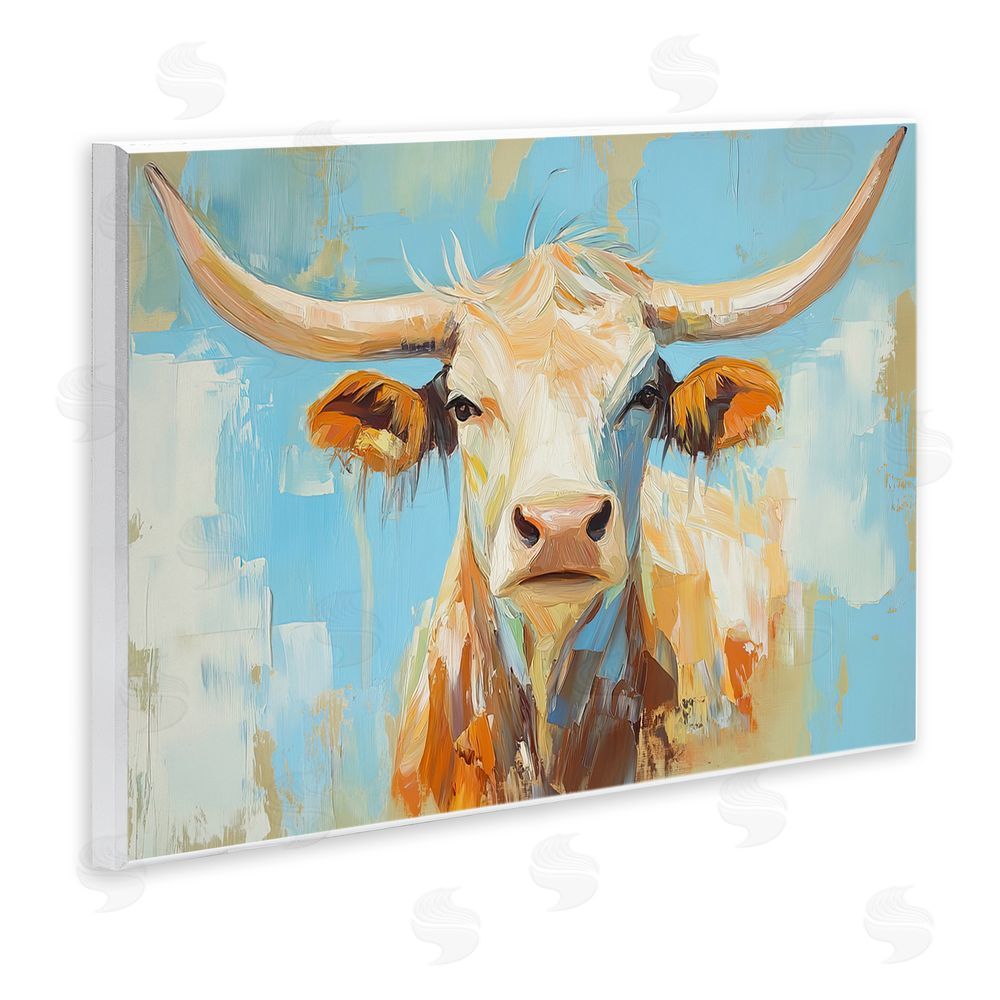 Tina LeCour Abstract Texas Longhorn Wall Plaque Art Print