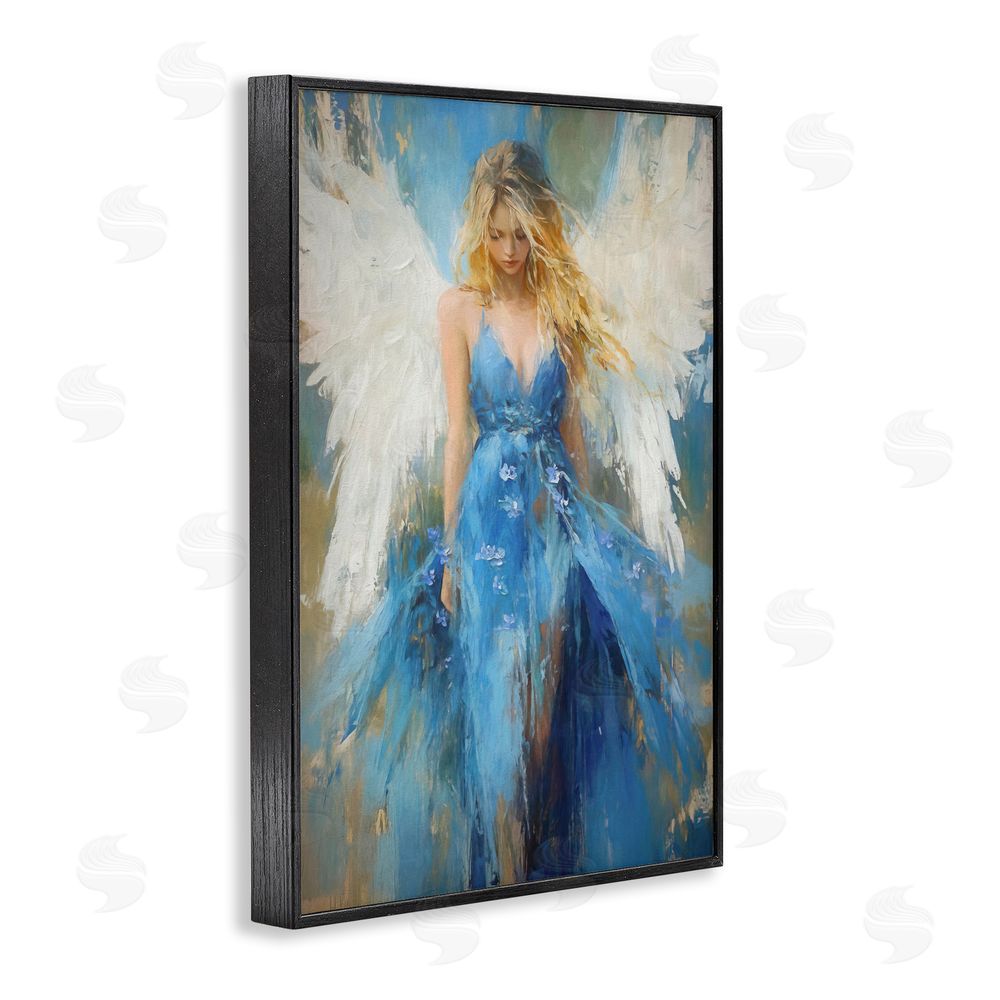 Tina LeCour Blue Flame of Hope Black Framed Giclee Wall Art Print