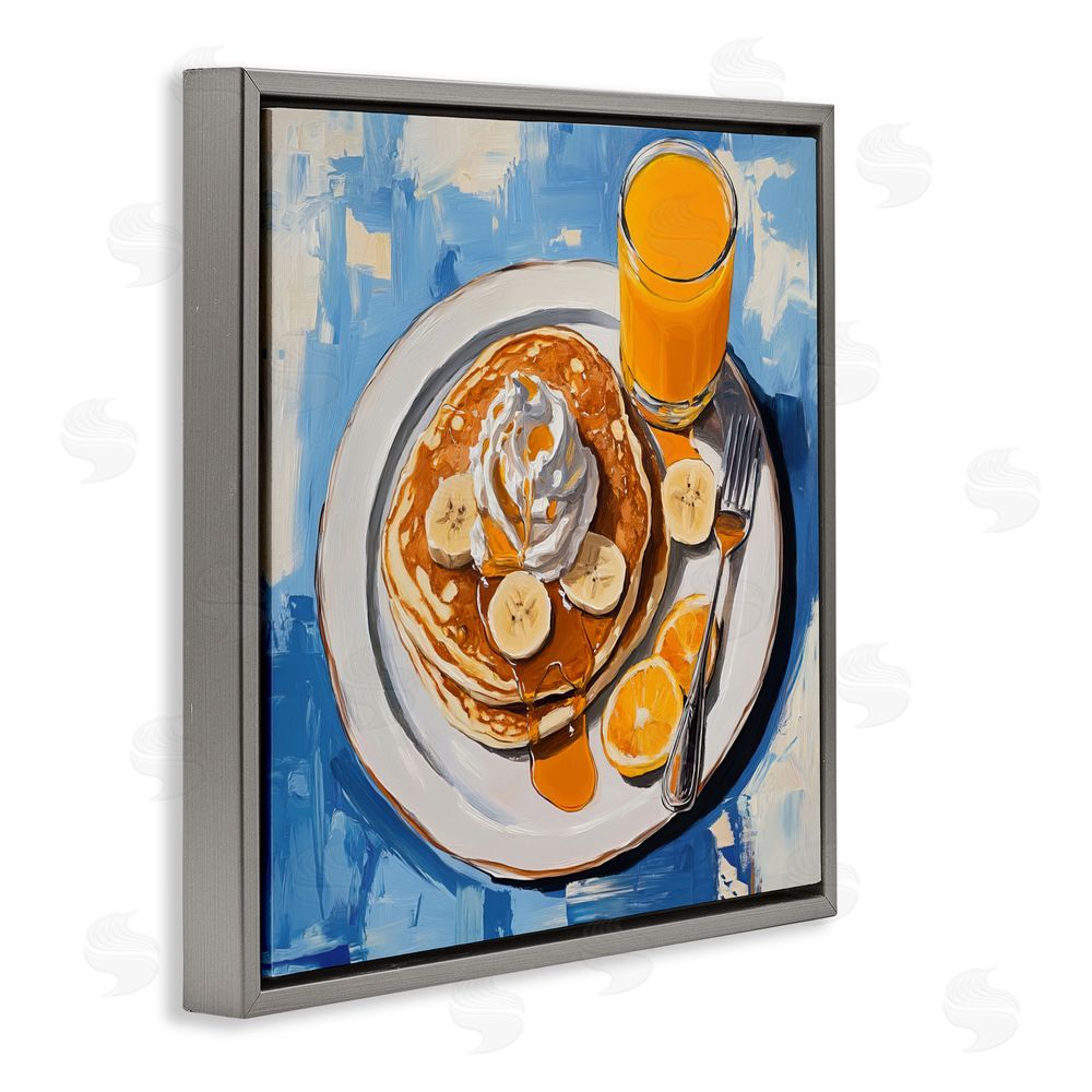 Tina LeCour Banana Bliss Sunshine Gray Floating Frame Canvas Wall Art Print