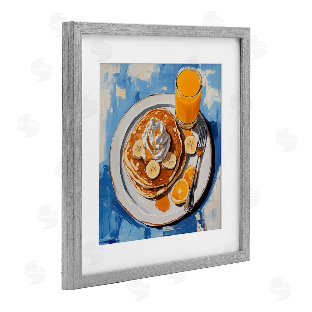 Tina LeCour Banana Bliss Sunshine Gray Framed Print Under Glass Wall Art